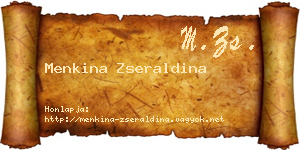 Menkina Zseraldina névjegykártya